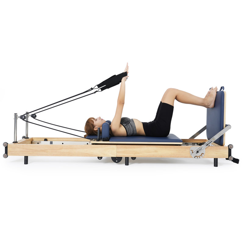 ShangQuan WuLiu Pilates Reformer Machine oak Wood Home Pilates Equipment Foldable Pilates Reformer With Reformer Box Jump Board For Home Workouts And Body Exercises Suits For Studio Gym Yoga Wayfair